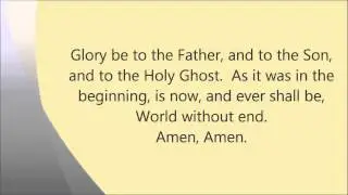 Gloria Patri (Glory Be to the Father)