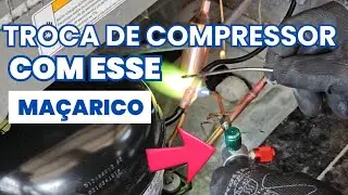 ❄️🔧Troca de Compressor R600a Completo Usando o Mini Maçarico