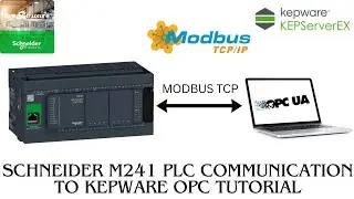 Как подключить ПЛК Schneider M241 к OPC-серверу Kepware KEPserverEX (Modbus TCP)