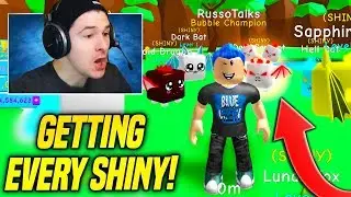 GETTING EVERY SHINY PET IN BUBBLE GUM SIMULATOR NEW UPDATE!! *HARD* (Roblox)