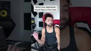 When your depressed friend hops on the track 🥺 #studio #skit #shorts