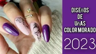 DISEÑOS DE UÑAS 2022-2023 COLOR MORADO #diseñosdeuñas #uñas2022 #uñasdecoradas #trendsnails #uñas