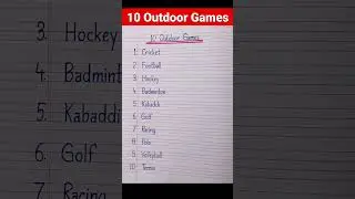 10 Outdoor Games Name in English and Hindi | Learn Outdoor Games Name | Outdoor Game #shorts