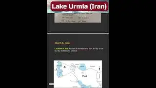 Lake Urmia #gs1 #geography #upscprelims2026 #environmentalissues #upsccurrentaffairs