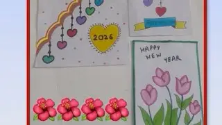 DIY New Year cards 2026💖😍#easiest card for kids💕#shilpaArtncraft13