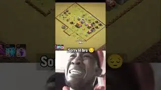 Sorry lil bro you're my enemy 😔 - COC | #clashofclans #cocshorts #shorts