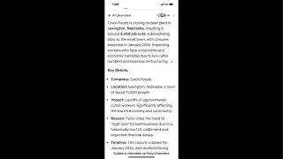 Breaking news Tyson Plant in Nebraska laying off 3200 employees come 2026 Tariff start to affect us