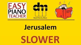 Jerusalem SLOW piano tutorial: EASY keyboard song (hymn) & note names #EPT 🎹