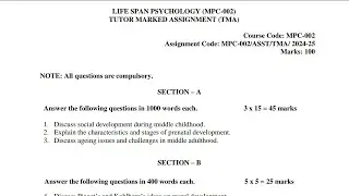MPC-002 MAPC 1st Year Solved Assignment 2025 | IGNOU MAPC Complete Assignment Solution 2k25 Video