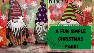A fun Christmas art journal page