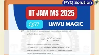 IIT JAM MS 2025 Q57 | UMVU Estimator Using Complete Statistic