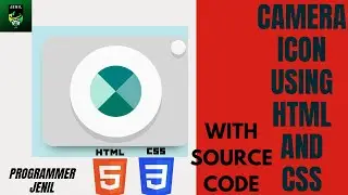 How to Create A CAMERA ICON In HTML  CSS | camera design html css with source code