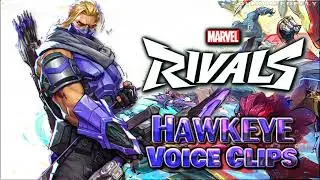 All Hawkeye Voice Clips &bull; Marvel Rivals &bull; Voice Lines &bull; 2025 Version Update (Andrew Kishino)