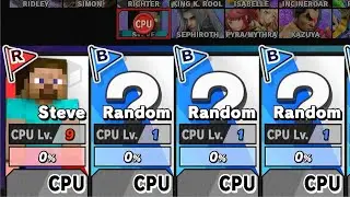 Can a Steve Level 9 CPU Beat 7 Level 1 Opponents at Once?