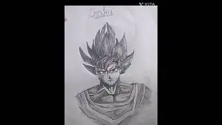 goku legend Anime character sketch ☠️ #sketch #anime #goku #anime #beginner #middle