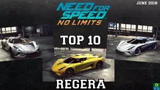 NFS No Limits | Top 10 - Koenigsegg Regera (June 2018)