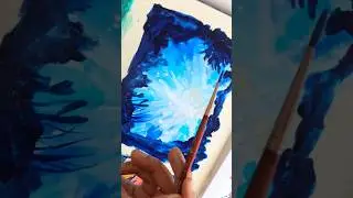 Sea Underwater Painting 🌊 light and shadows #shorts #paint