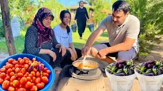 KÖY YAŞAMI ODUN ATEŞİNDE SABAH KAHVALTISI | GÜZEL KÖY HAYATI VLOG