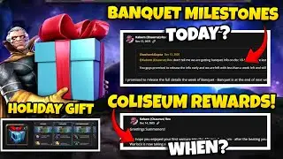 BANQUET DETAILS TODAY?! 🎁 Alliance Coliseum Rewards DELAYED + Holiday Gift Update!