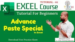 Excel Tutorials in Hindi || Advance Paste Special || Tutorial Part 2 #exceltutorial #factstechzbuzz