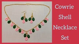 Cowrie Shell Necklace and Earrings Set/ How to make Cowrie Shell Necklace and Earrings at home