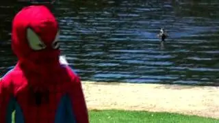 Backyard Spiderman Does Park Security! (OTTStudios)