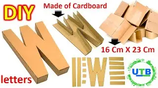 How to Make 3D Letters from Cardboard letter W , 3D letter DIY, Marquee letters , Cardboard Crafts