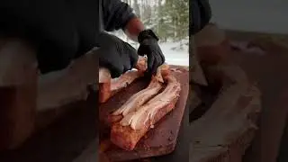 Braided pork loin with bacon. Smoked and served with a sweet bbq sauce. So good