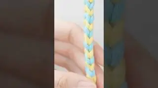 Two color crochet cord