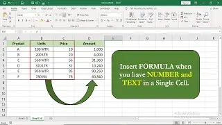 How to apply formula when you have text and number in a single cell