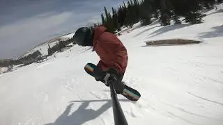 SNOWBOARDING into SPRING: HOT LAPS! | Catch me on two planks! | Pomerelle Mountain | March 29, 2025