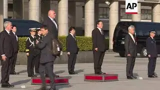 Italy defence minister welcomed by Japan counterpart