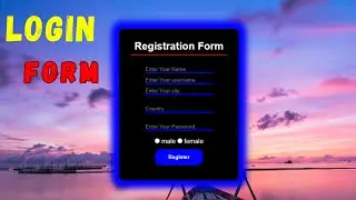 Login Form using HTML And CSS