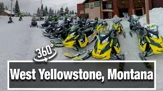 4K City Walks: West Yellowstone, Montana in Winter and 360 VR