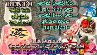 BENTO කේක් ගැන සම්පූර්ණ විස්තරයක්🎂😍 කේක් Business කරන අයට ගොඩක් වැදගත් වෙයි🩵 How to cake Bento cake🥰