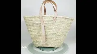 Straw Natural Basket Bag, Beach Bag, Handmade Moroccan Basket Bag