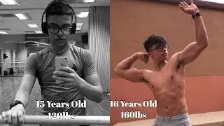 Unbelievable 1 Year Bodybuilding Transformation! | 120lbs to 160lbs Bodyweight. | Bulk Progression.