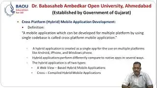 PGDMAD 202 Block 1 Cross Platform Mobile Application Development DR D N MUDALIAR 1
