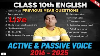 Part-2 class 10th English grammar|| important topic Active and passive voice by study93