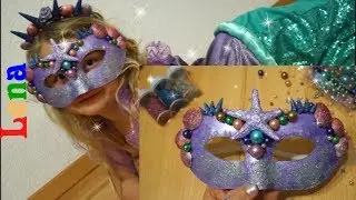 Meerjungfrau Maske basteln 🌊 DIY Mermaid mask DIY 🌊  как сделать маску русалки
