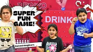 Super fun game drinko challange | dad and daughter | funny reactions 😂