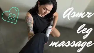 #ASMR 🦵🏻POV : Leg Massage, gloves & cream sounds, massaggio gambe