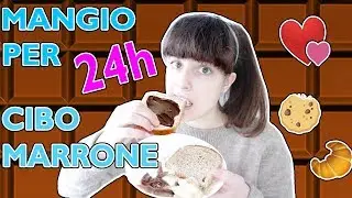 🍪 Mangio 🍖 per 24 ore 🕙 cibo marrone🍞 🍗