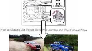 Как выбрать полный привод и низкую коробку передач на Toyota Hilux