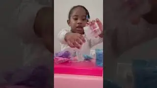 Play time with Saharya , Slime making part 1 ( the slime smells really good) LIKE👍COMMENT 🗣️SUB🩷