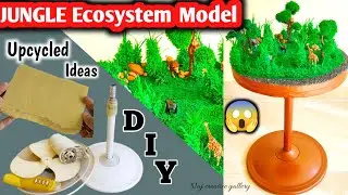 Diy Fan - to - Table Transformation + Jungle Theme Craft Showcase | Jungle Craft | Diy Forest Craft 