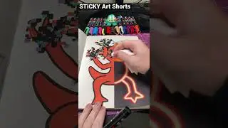 Drawing Orange X-Ray 🩻 Style with Posca Markers #art #shorts #satisfying
