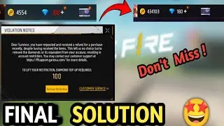 Free Fire Negative Diamonds Problem 100% Solve😘 | Account Restrictions Problem Solve In Free Fire 🔥