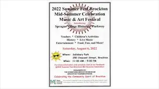 Brockton Mid-Summer Music and Art Fest PSA