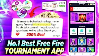 No.1 Free Fire Tournament App 😱 Entry - ₹0 🔥 Par Kill ₹10 ✅ Free Fire New Tournament App - game fire